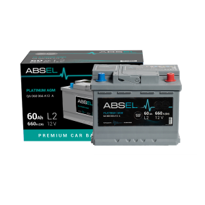 ABSEL PLATINUM AGM BATTERY 12V 60AH 660A (242*175*190) 0  (R+)