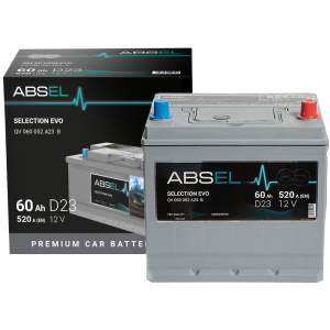 ABSEL SELECTION EVO BATTERY 12V 60AH 520A (229*175*223) 0  (R+)