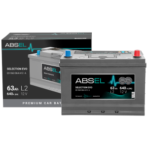 ABSEL SELECTION EVO BATTERY 12V 63AH 640A (242*175*190) 0  (R+)