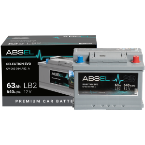 ABSEL SELECTION EVO BATTERY 12V 63AH 640A (242*175*175) 0  (R+)