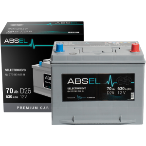 ABSEL SELECTION EVO BATTERY 12V 70AH 630A (260*172*221) 0  (R+)
