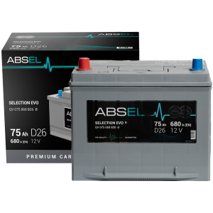 ABSEL SELECTION EVO BATTERY 12V 75AH 680A (260*172*221) 1  (L+)