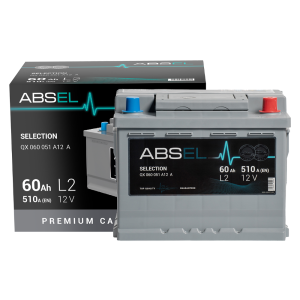ABSEL SELECTION BATTERY 12V 60AH 510A (242*175*190) 0  (R+)